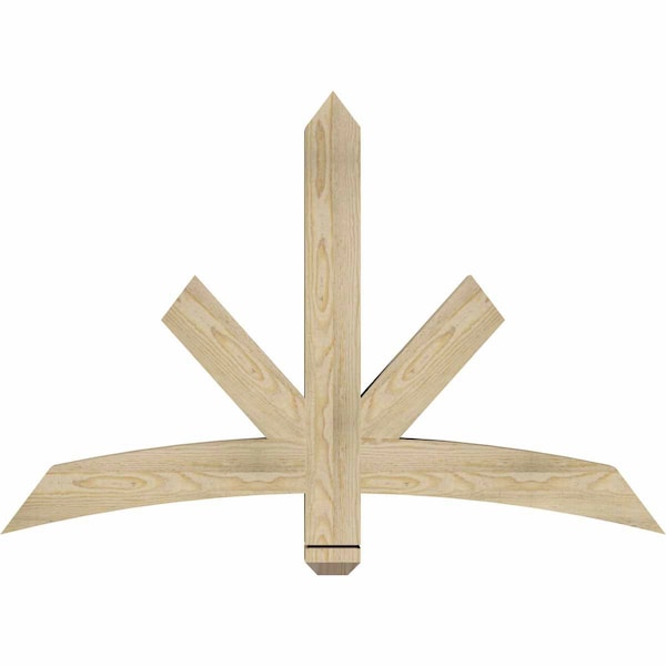 Ekena Millwork Alberta Rough Sawn Timber Gable Bracket, Douglas Fir, 48"W x 32"H x 4"D x 4"F, 16/12 Pitch GBW048X32X0404ALB00RDF - main